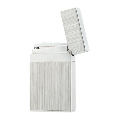Double Flames Brushed Metal Dupont Gas Lighter #301
