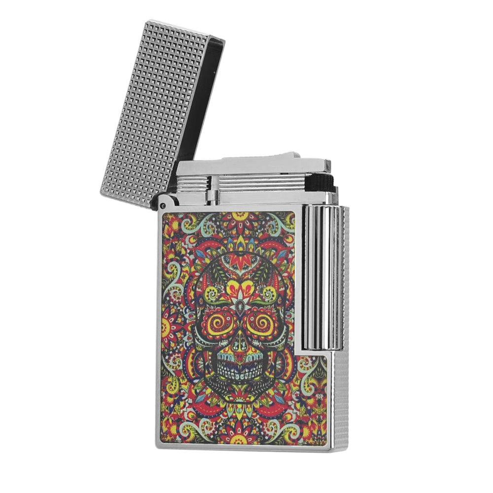 S.T. Dupont Ligne 2 Skull Platine Lighter – Day of the Dead Edition #203
