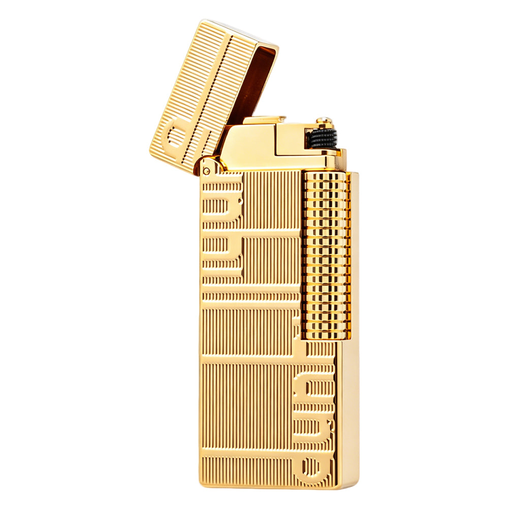 Dunhill Gold Vertical Line Rollagas Soft Flame Lighter