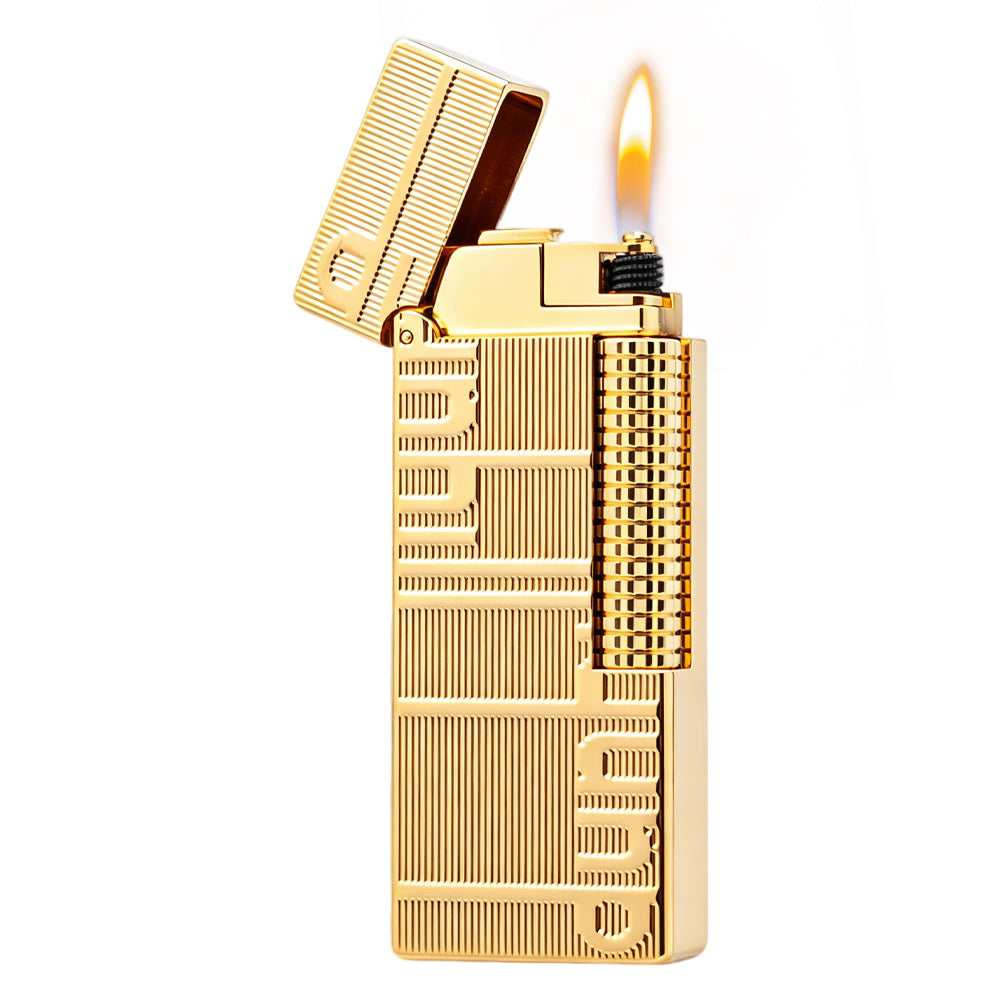 Dunhill Gold Vertical Line Rollagas Soft Flame Lighter