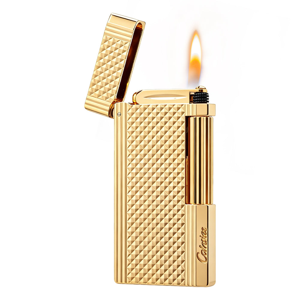 Calories Clous de Paris Stripe Texture Slim Butane Lighter #304