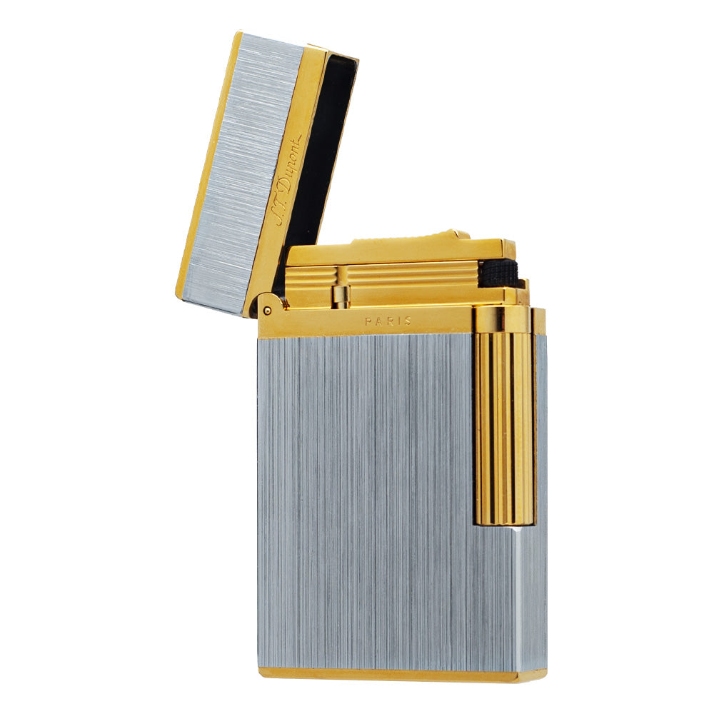 Brushed Metal ST Dupont Ligne 2 Lighter #014