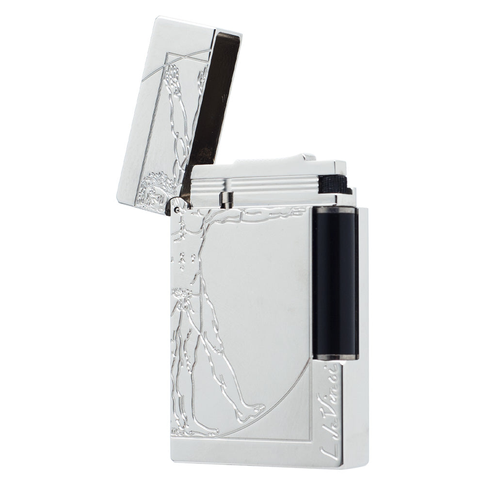 S.T. Dupont Lighter Da Vinci Man Monolithic Metal Ligne 2 – SHERRY007