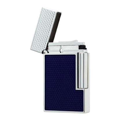 S.T. Dupont Ligne 2 Electric Blue Lacquer Guilloche Lighter#229