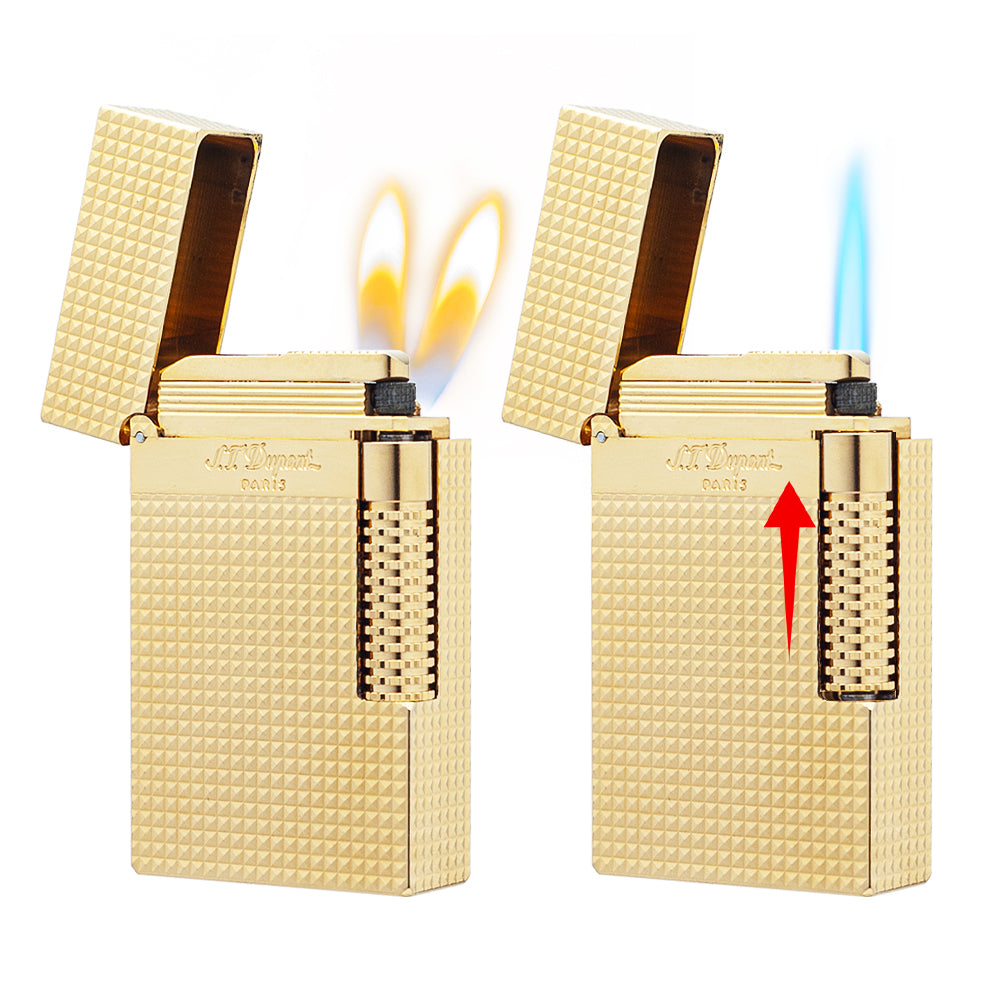 Double Flame S.T. Dupont Le Grand Diamond Head Torch Luxury Lighter