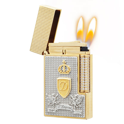 Double Flame S.T. Dupont 150th Anniversary Limited Edition Diamond Roller Lighter #226
