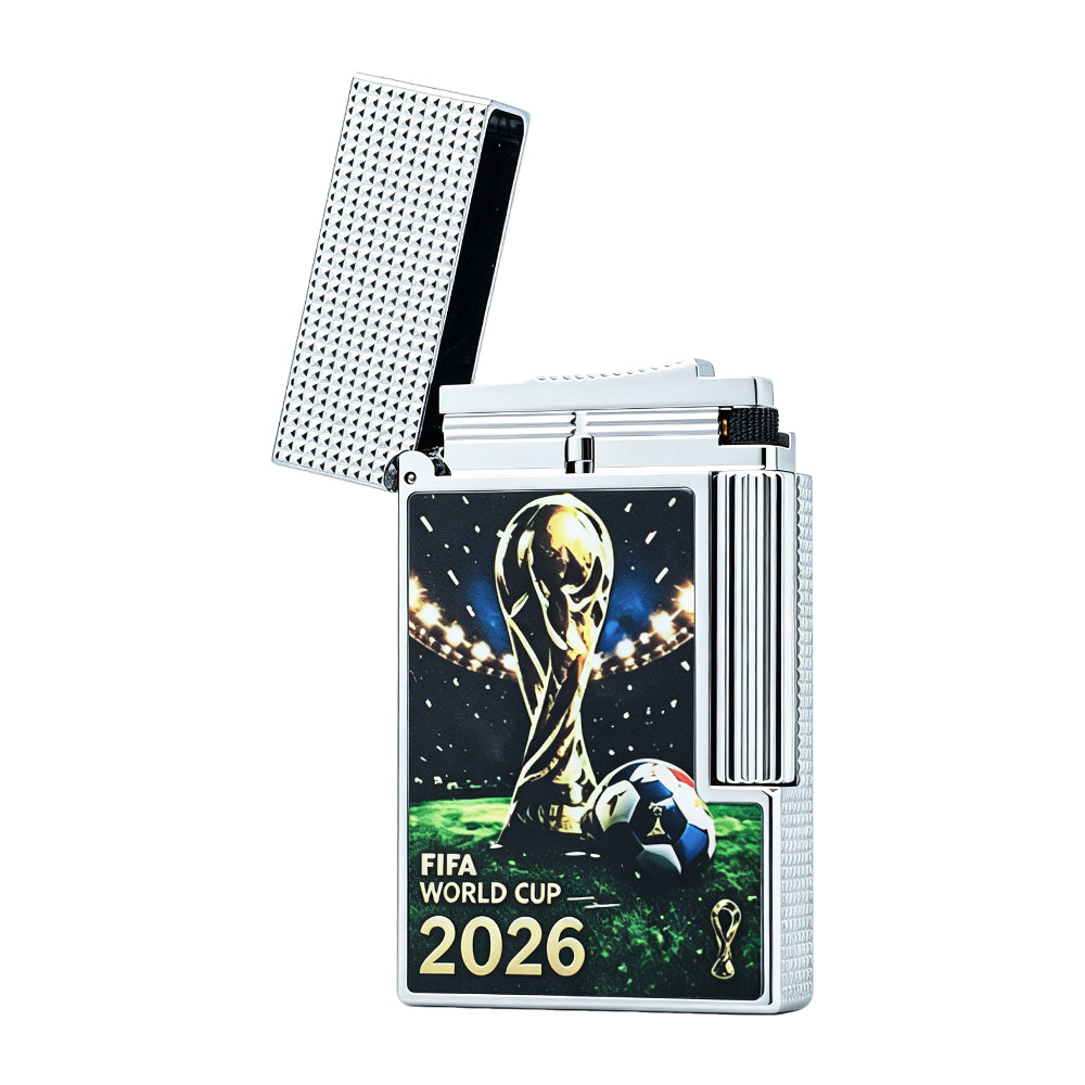 S.T Dupont World Cup 2026 Trophy Edition Silver Guilloche Ping Sound Lighter #230