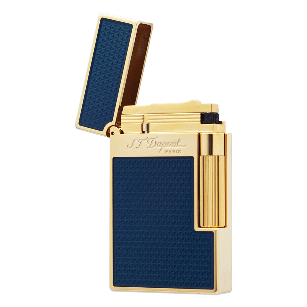 S.T.  Dupont Ligne 2 Blue Lacquer Guilloche Luxury Lighter#119