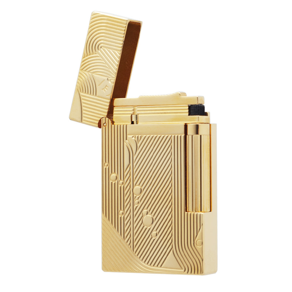 S.T.Dupont Sanji Lighter Sleeping Mermaid Refill Gas Ligne 2 #085 Gold