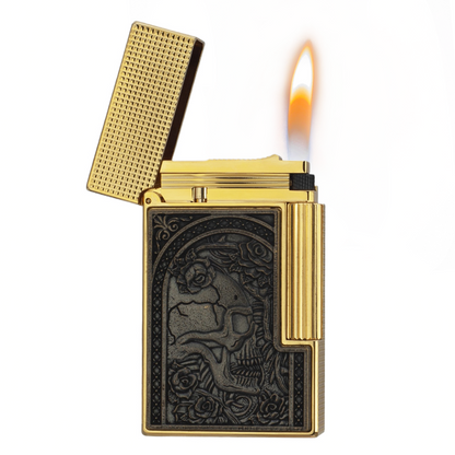 S.T. Dupont Limited Skull Lighter with Floral Relief#204