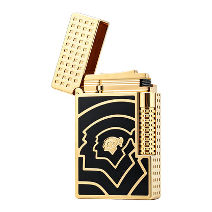 S.T. Dupont Black & Gold Geometric Prestige Lighter – Exclusive Torch Flame Only #655