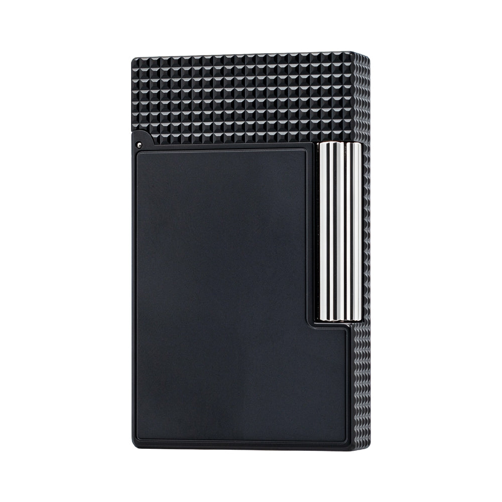 Dupont Diamond Head Matte Black Double Flame Lighter #258