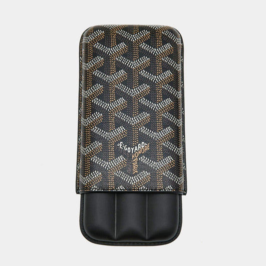 Goyard Luxury Cigar Case with 3-Slot Holder