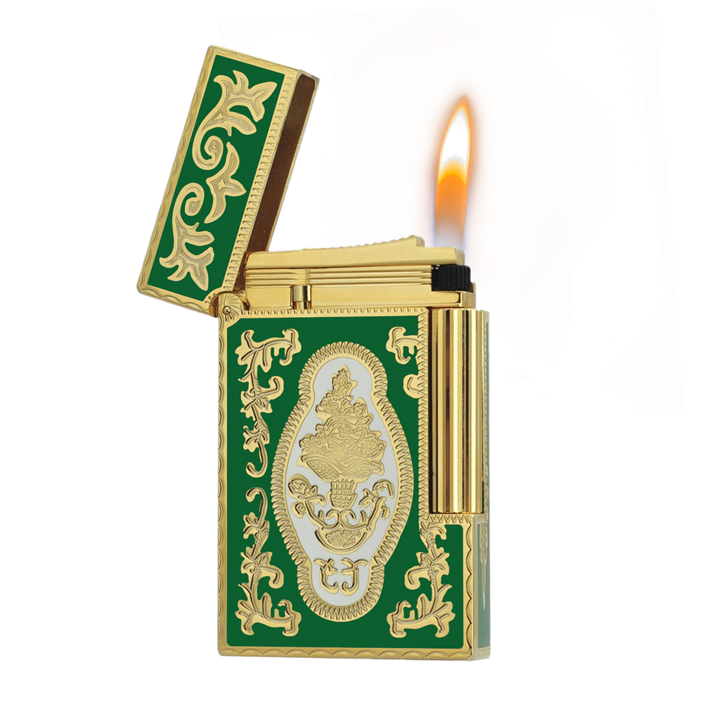 S.T. Dupont Ligne 2 Firework Green Enamel Luxury Lighter#208