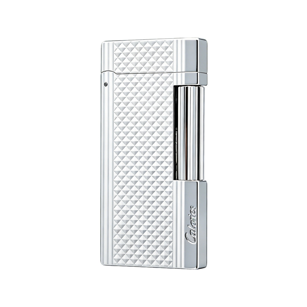 Calories Clous de Paris Stripe Texture Slim Butane Lighter #304