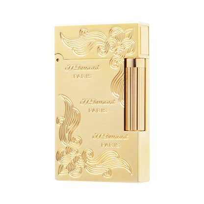 JT Dunant Lighter Three Lines Flowers Engraved #001