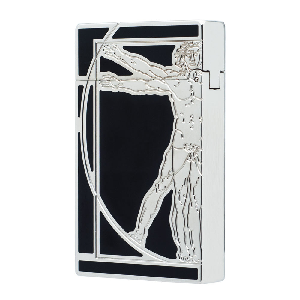 S.T. Dupont Lighter Da Vinci Man Monolithic Metal Ligne 2 – SHERRY007