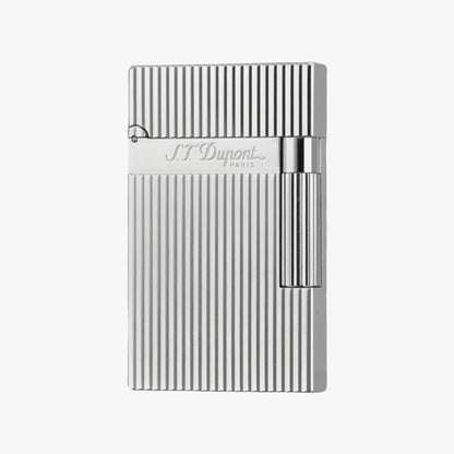 Dupont Vertical Stripes Gold Silver Soft Flame Lighter #002
