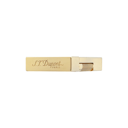 Double Flames Lattice Dupont Lighter Brass #304