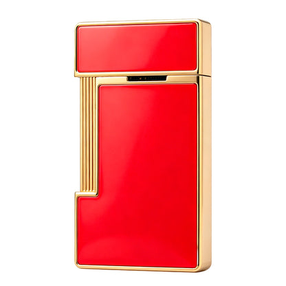 S.T. Dupont Slimmy Red Lacquer Chrome Torch Flame Luxury Lighter