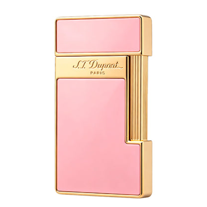 S.T. Dupont Slimmy Pink Lacquer Chrome Torch Flame Luxury Lighter