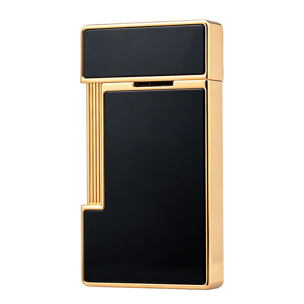S.T. Dupont Slimmy Black Lacquer Chrome Torch Flame Luxury Lighter