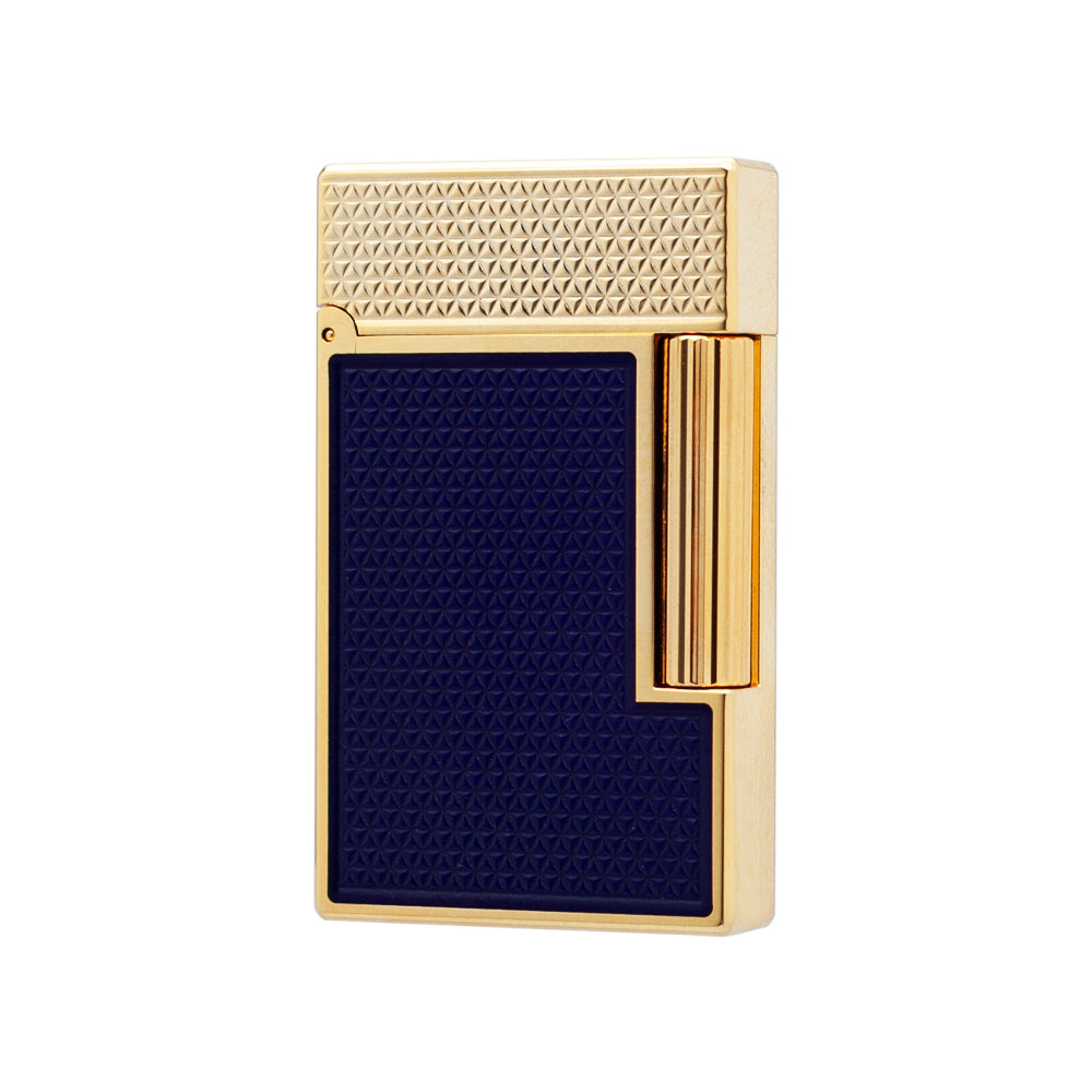 S.T. Dupont Ligne 2 Electric Blue Lacquer Guilloche Lighter#229