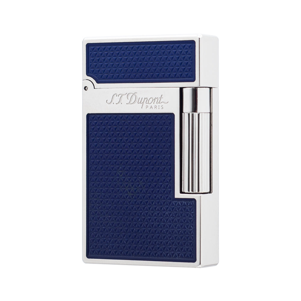 S.T.  Dupont Ligne 2 Blue Lacquer Guilloche Luxury Lighter#119