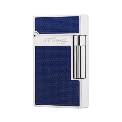 S.T.  Dupont Ligne 2 Blue Lacquer Guilloche Luxury Lighter#119