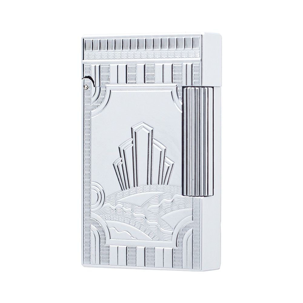 Gravur Square Lattice ST Dupont Feuerzeug Ligne-2 #015 Schwarz