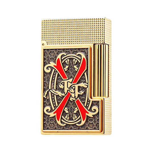 S.T. Dupont x Fuente Ligne 2 Red V Emblem Gold Lighter #250 | Limited Release - Once It’s Gone, It’s Gone.