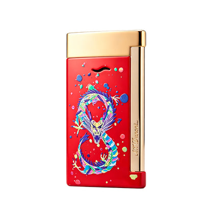 S.T. Dupont Slim 7 Colorful Dragon Lighter #003