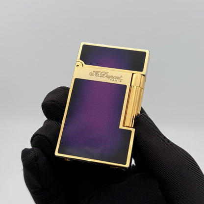 Double Flame S.T. Dupont  Ligne 2 Atelier Purple-Black Chinese Lacquer Lighter#088