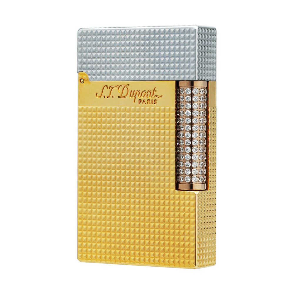 Double Flames S.T. Dupont Lighter Ligne 2 150th Anniversary Limited  with Fully Diamond-set Roller#112