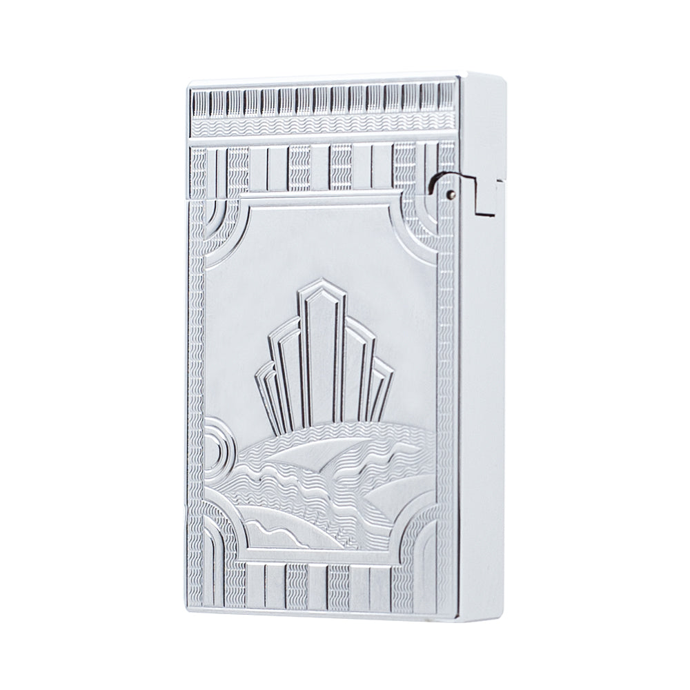 Gravur Square Lattice ST Dupont Feuerzeug Ligne-2 #015 Schwarz