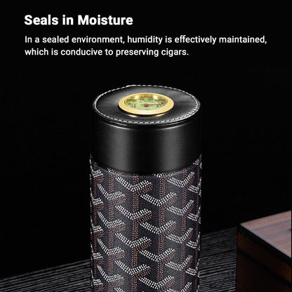 Leather Travel Cigar Tube Humidor