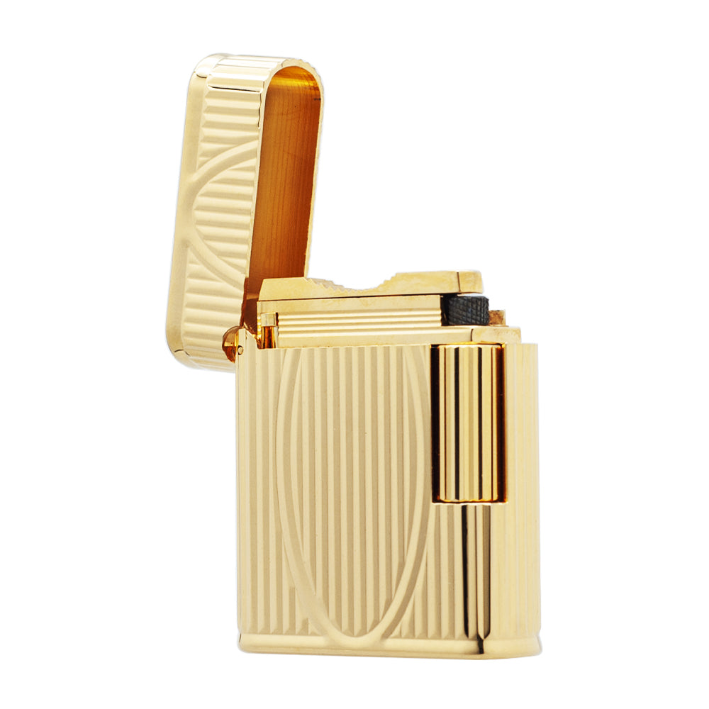 S.T. Dupont Ligne 1 Vertical Line Oval Engraved Cling Luxury Lighter#504