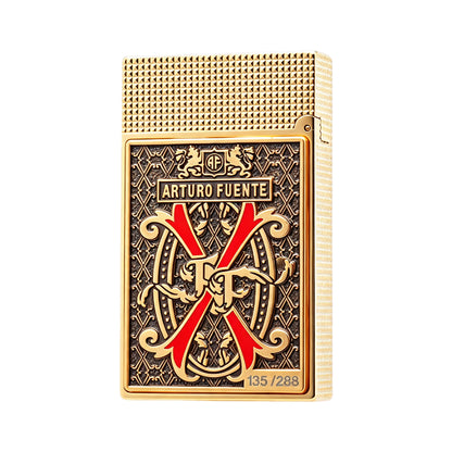 S.T. Dupont x Fuente Ligne 2 Red V Emblem Gold Lighter #250 | Limited Release - Once It’s Gone, It’s Gone.