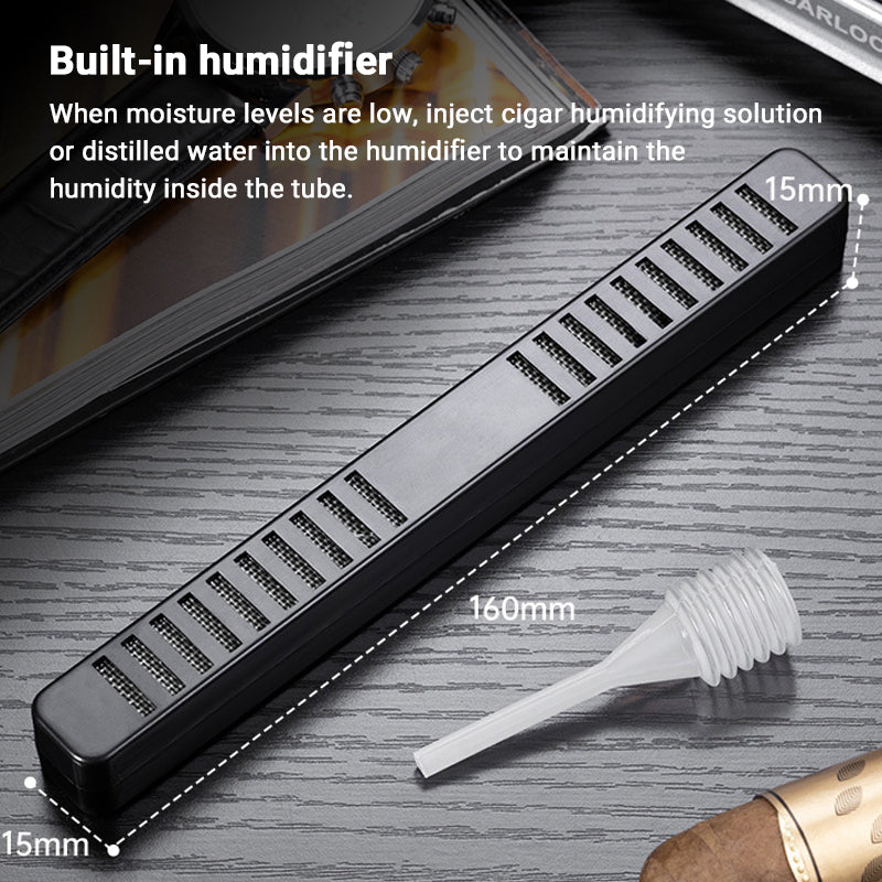 Leather Travel Cigar Tube Humidor