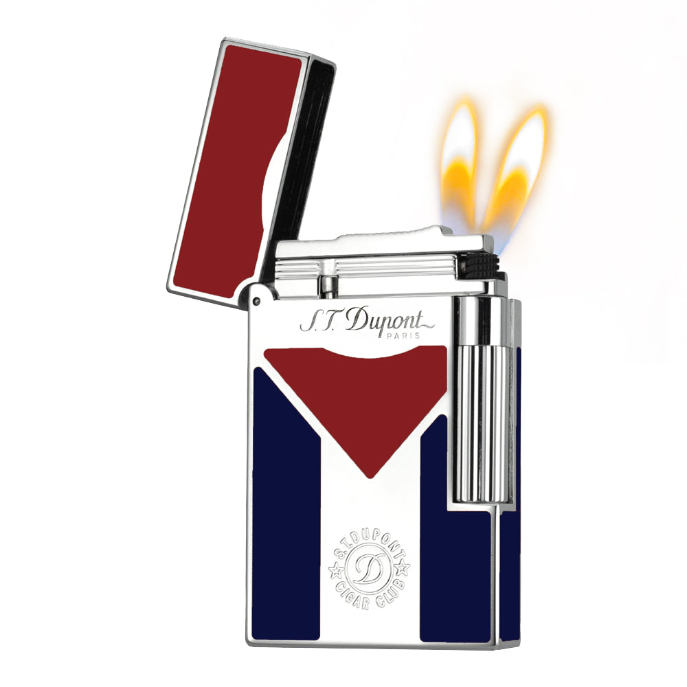 Cuba Flag Lacquer S.T. Dupont Lighter New Model #123