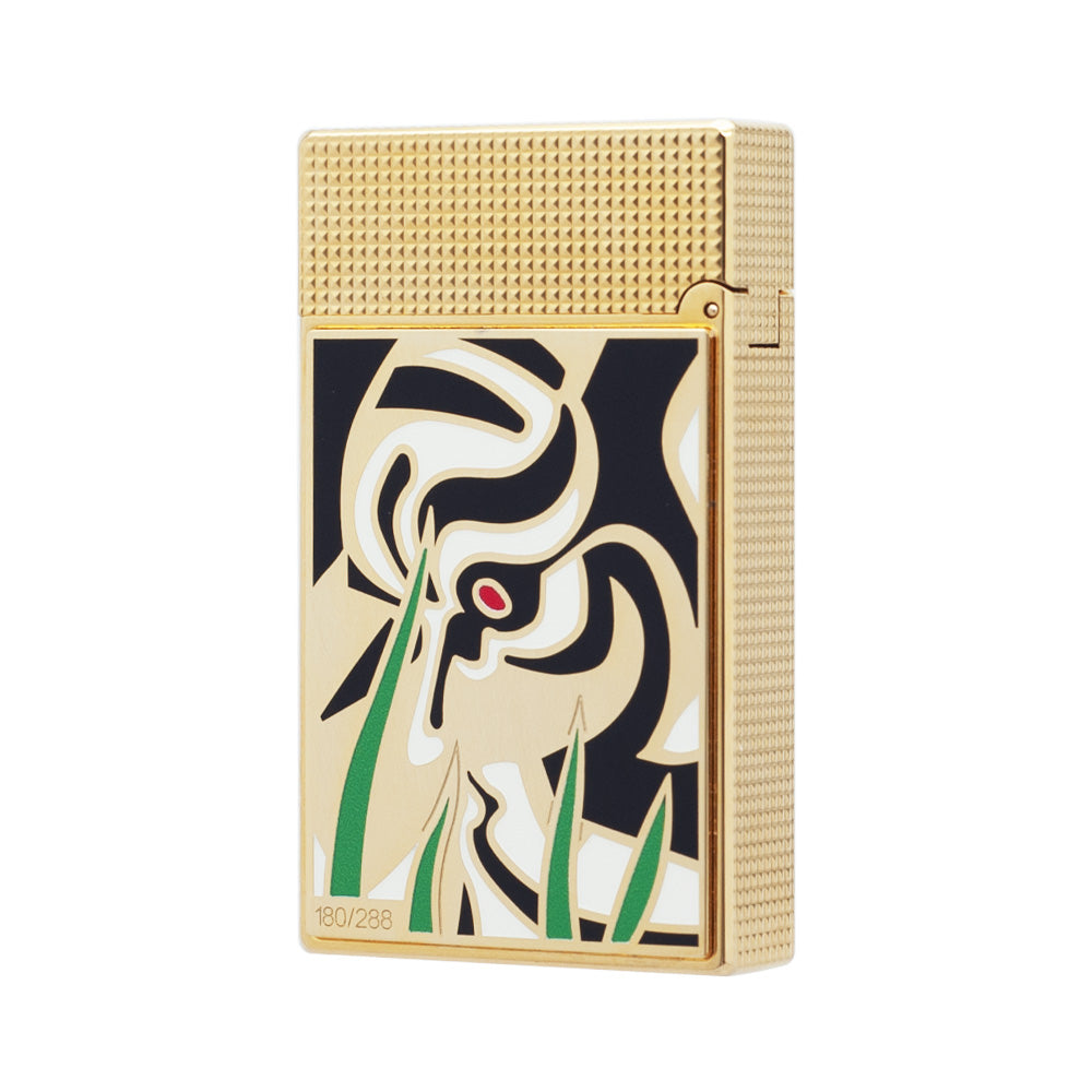 S.T. Dupont Ligne 2 Eye of the Tiger Edition Golden Lighter#224