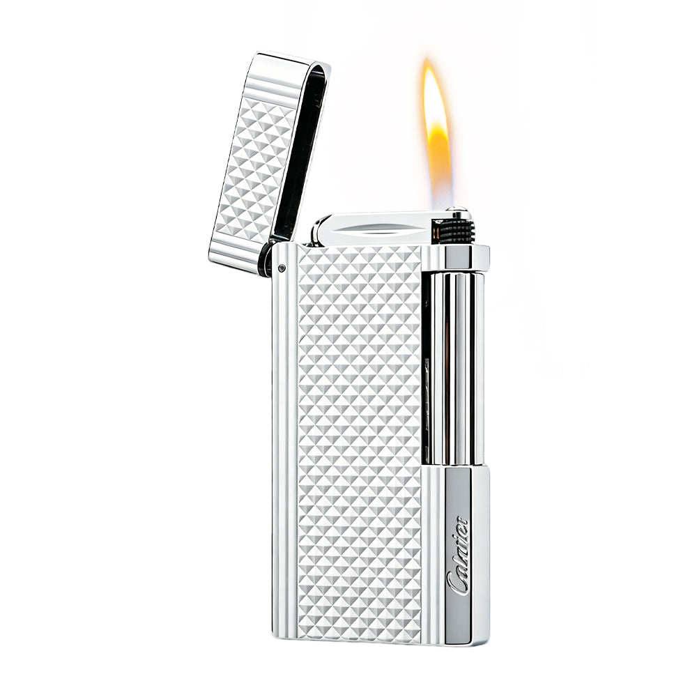 Calories Clous de Paris Stripe Texture Slim Butane Lighter #304