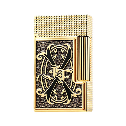 Dupont x Fuente Ligne 2 Black V Emblem Gold Lighter #250 | Limited Release - Once It’s Gone, It’s Gone.