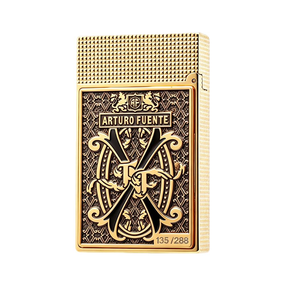 Dupont x Fuente Ligne 2 Black V Emblem Gold Lighter #250 | Limited Release - Once It’s Gone, It’s Gone.