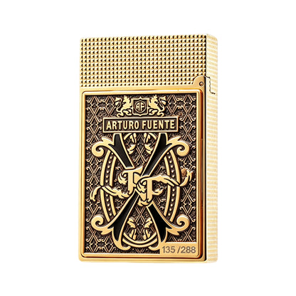 Dupont x Fuente Ligne 2 Black V Emblem Gold Lighter #250 | Limited Release - Once It’s Gone, It’s Gone.