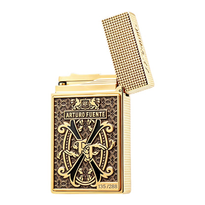 Dupont x Fuente Ligne 2 Black V Emblem Gold Lighter #250 | Limited Release - Once It’s Gone, It’s Gone.