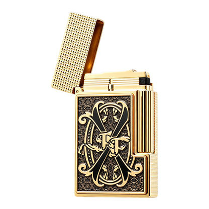 Dupont x Fuente Ligne 2 Black V Emblem Gold Lighter #250 | Limited Release - Once It’s Gone, It’s Gone.