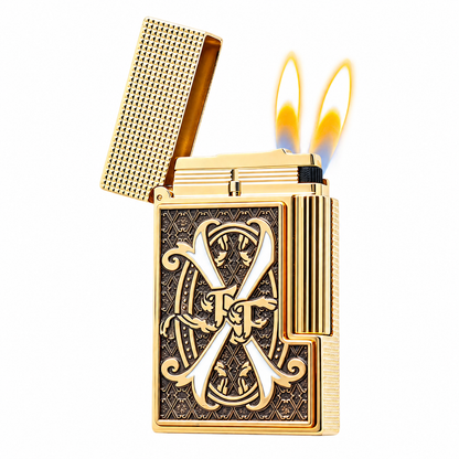 S.T. Dupont x Fuente Ligne 2 White V Emblem Gold Lighter #250 | Limited Release - Once It’s Gone, It’s Gone.