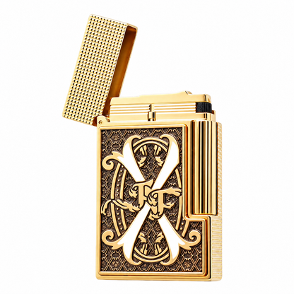 S.T. Dupont x Fuente Ligne 2 White V Emblem Gold Lighter #250 | Limited Release - Once It’s Gone, It’s Gone.