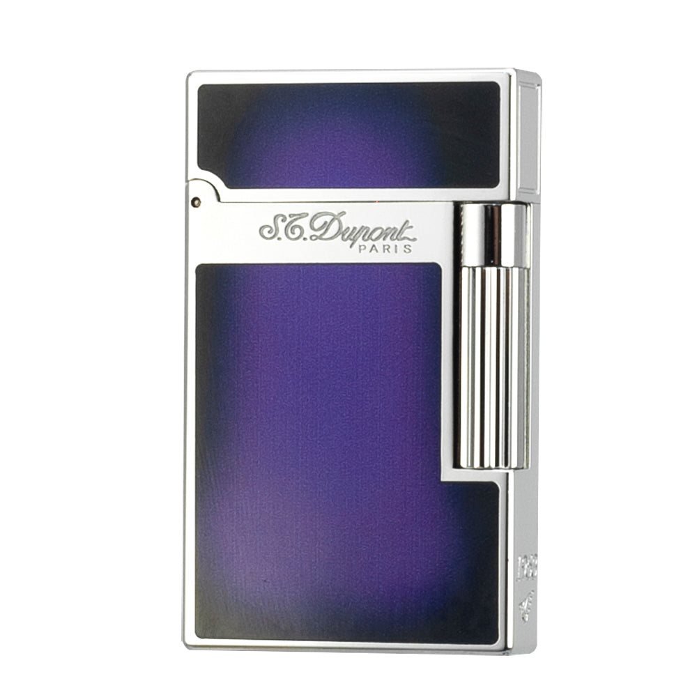 Double Flame S.T. Dupont Atelier Ligne 2 Purple-Black Chinese Lacquer Lighter#088